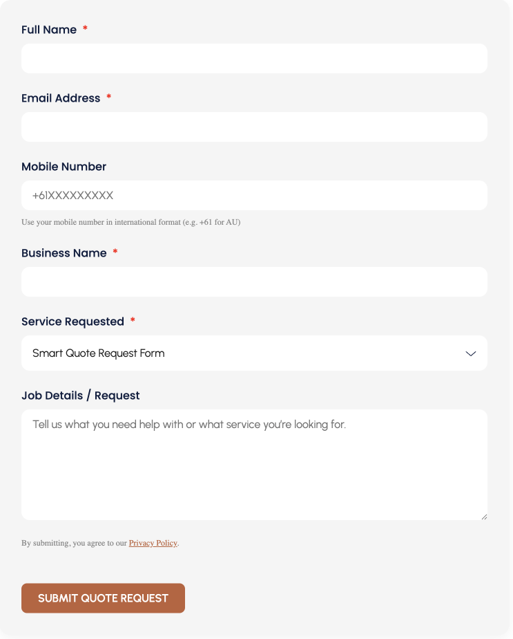 Embedded Smart Quote Request Form preview